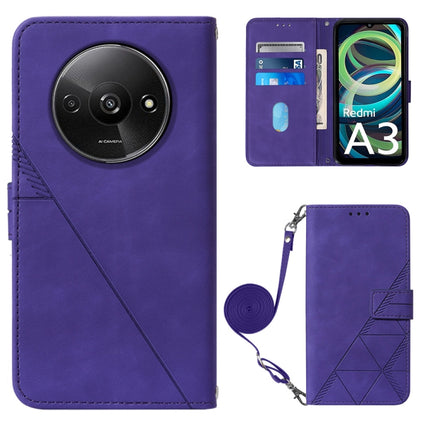 Crossbody 3D Embossed Flip Leather Phone Case, For Xiaomi Poco M6 Pro 4G, For Xiaomi Redmi A3, For Xiaomi Redmi Note 13 Pro 4G Global, For Xiaomi Redmi Note 13 4G Global
