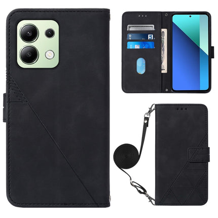 Crossbody 3D Embossed Flip Leather Phone Case, For Xiaomi Poco M6 Pro 4G, For Xiaomi Redmi A3, For Xiaomi Redmi Note 13 Pro 4G Global, For Xiaomi Redmi Note 13 4G Global