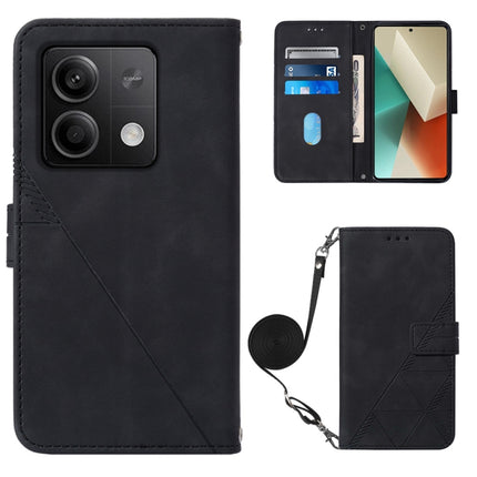 Crossbody 3D Embossed Flip Leather Phone Case, For Xiaomi Redmi K70E, For Xiaomi Poco X6 Pro, For Xiaomi Redmi Note 13 5G Global, For Xiaomi Redmi 13C
