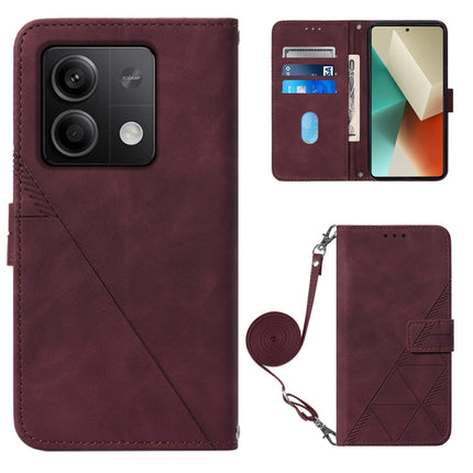 Crossbody 3D Embossed Flip Leather Phone Case, For Xiaomi Redmi K70E, For Xiaomi Poco X6 Pro, For Xiaomi Redmi Note 13 5G Global, For Xiaomi Redmi 13C