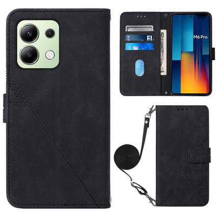 Crossbody 3D Embossed Flip Leather Phone Case, For Xiaomi Poco M6 Pro 4G, For Xiaomi Redmi A3, For Xiaomi Redmi Note 13 Pro 4G Global, For Xiaomi Redmi Note 13 4G Global