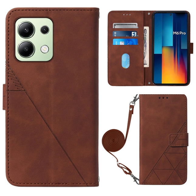 Crossbody 3D Embossed Flip Leather Phone Case, For Xiaomi Poco M6 Pro 4G, For Xiaomi Redmi A3, For Xiaomi Redmi Note 13 Pro 4G Global, For Xiaomi Redmi Note 13 4G Global