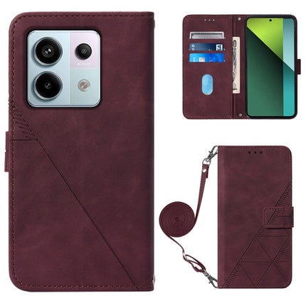 Crossbody 3D Embossed Flip Leather Phone Case, For Xiaomi Redmi Note 13 Pro+ 5G, For Xiaomi Redmi Note 13 Pro 5G Global
