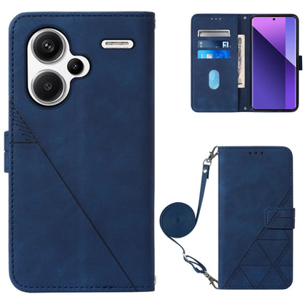 Crossbody 3D Embossed Flip Leather Phone Case, For Xiaomi Redmi Note 13 Pro+ 5G, For Xiaomi Redmi Note 13 Pro 5G Global