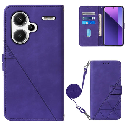 Crossbody 3D Embossed Flip Leather Phone Case, For Xiaomi Redmi Note 13 Pro+ 5G, For Xiaomi Redmi Note 13 Pro 5G Global