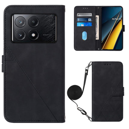 Crossbody 3D Embossed Flip Leather Phone Case, For Xiaomi Redmi K70E, For Xiaomi Poco X6 Pro, For Xiaomi Redmi Note 13 5G Global, For Xiaomi Redmi 13C