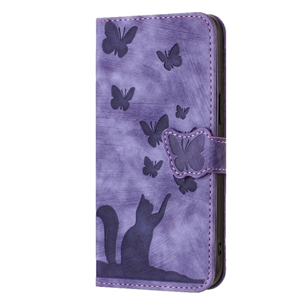 Butterfly Cat Embossing Flip Leather Phone Case, For Honor 90 Lite / X50i, For Honor 90 Pro 5G, For Honor 90 / 80