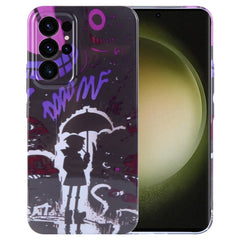 Painted Pattern Precise Hole PC Phone Case, For Samsung Galaxy S23 Ultra 5G