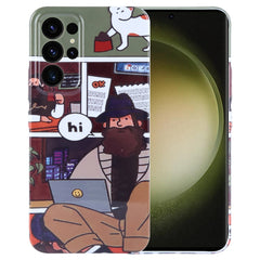Painted Pattern Precise Hole PC Phone Case, For Samsung Galaxy S23 Ultra 5G