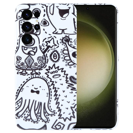 Painted Pattern Precise Hole PC Phone Case, For Samsung Galaxy S23 Ultra 5G