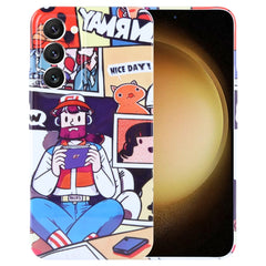 Painted Pattern Precise Hole PC Phone Case, For Samsung Galaxy S23+ 5G