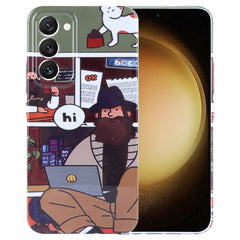 Painted Pattern Precise Hole PC Phone Case, For Samsung Galaxy S23+ 5G