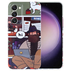 Painted Pattern Precise Hole PC Phone Case, For Samsung Galaxy S23 5G