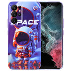 For Samsung Galaxy S22 Ultra 5G / Orange White Astronaut
