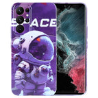 For Samsung Galaxy S22 Ultra 5G / Purple Astronaut