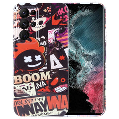 Painted Pattern Precise Hole PC Phone Case, For Samsung Galaxy S22 Ultra 5G