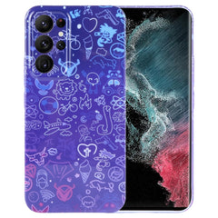 Painted Pattern Precise Hole PC Phone Case, For Samsung Galaxy S22 Ultra 5G