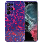 For Samsung Galaxy S22 Ultra 5G / Black Red Graffiti