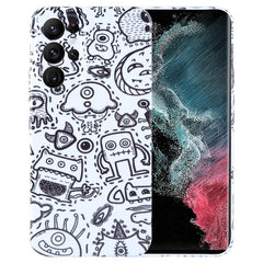 Painted Pattern Precise Hole PC Phone Case, For Samsung Galaxy S22 Ultra 5G