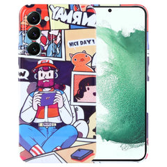 Painted Pattern Precise Hole PC Phone Case, For Samsung Galaxy S22+ 5G