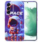 For Samsung Galaxy S22+ 5G / Orange White Astronaut