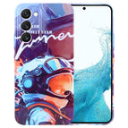 For Samsung Galaxy S22 5G / Orange Paint Astronaut