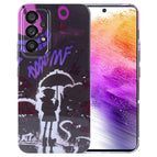 For Samsung Galaxy A73 5G / Black Purple Umbrella Boy