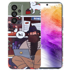 Painted Pattern Precise Hole PC Phone Case, For Samsung Galaxy A73 5G