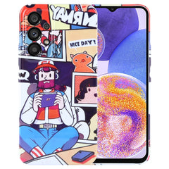 Painted Pattern Precise Hole PC Phone Case, For Samsung Galaxy A23