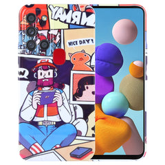 Painted Pattern Precise Hole PC Phone Case, For Samsung Galaxy A21s