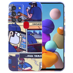 Painted Pattern Precise Hole PC Phone Case, For Samsung Galaxy A21s