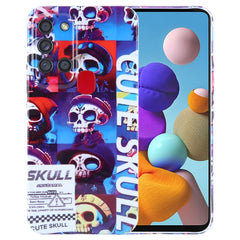 Painted Pattern Precise Hole PC Phone Case, For Samsung Galaxy A21s