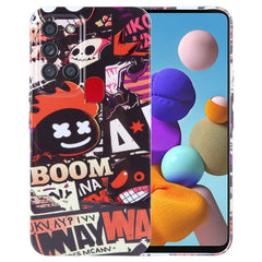 Painted Pattern Precise Hole PC Phone Case, For Samsung Galaxy A21s