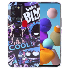 Painted Pattern Precise Hole PC Phone Case, For Samsung Galaxy A21s