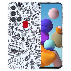 Painted Pattern Precise Hole PC Phone Case, For Samsung Galaxy A21s