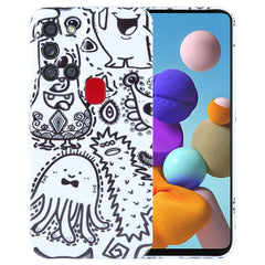 Painted Pattern Precise Hole PC Phone Case, For Samsung Galaxy A21s