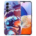 For Samsung Galaxy A14 5G / Orange Paint Astronaut