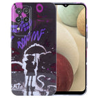For Samsung Galaxy A12 / Black Purple Umbrella Boy