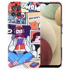 Painted Pattern Precise Hole PC Phone Case, For Samsung Galaxy A12