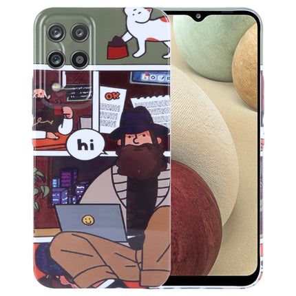 Painted Pattern Precise Hole PC Phone Case, For Samsung Galaxy A12
