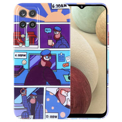 Painted Pattern Precise Hole PC Phone Case, For Samsung Galaxy A12