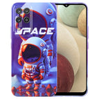 For Samsung Galaxy A12 / Orange White Astronaut