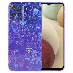 Painted Pattern Precise Hole PC Phone Case, For Samsung Galaxy A12