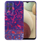 For Samsung Galaxy A12 / Black Red Graffiti