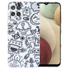 Painted Pattern Precise Hole PC Phone Case, For Samsung Galaxy A12