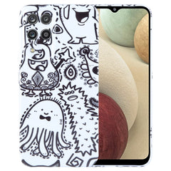 Painted Pattern Precise Hole PC Phone Case, For Samsung Galaxy A12