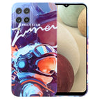 For Samsung Galaxy A12 / Orange Paint Astronaut