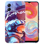 For Samsung Galaxy A04e / Orange Paint Astronaut