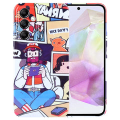 Painted Pattern Precise Hole PC Phone Case, For Samsung Galaxy A35 5G