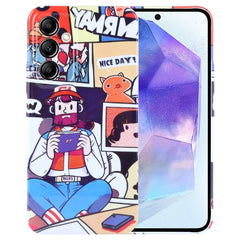 Painted Pattern Precise Hole PC Phone Case, For Samsung Galaxy A55 5G